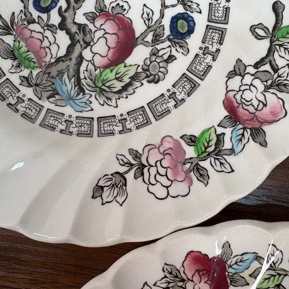 Myott Staffordshire Ware Indian Tree Made England Hand Engraving Lot of 3‎ 6" - Picture 5 of 10